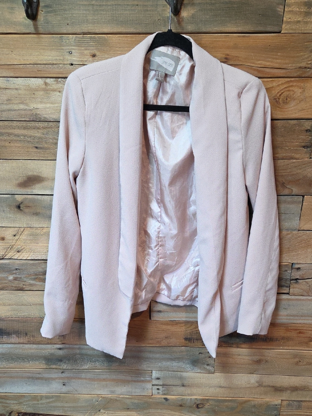 Forever 21 Blush Pink Open-Front Blazer
